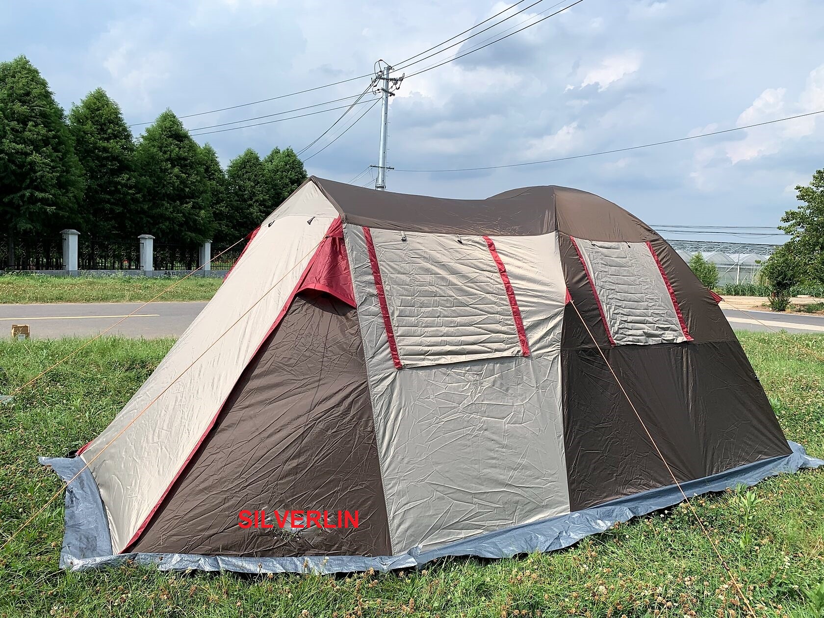 SL-CT-011665 4 person camping tent big space for family tent bus tent