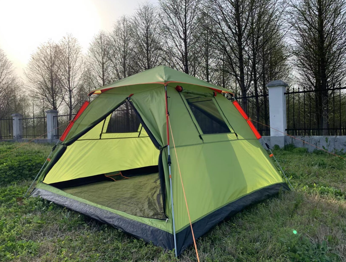 Camping tent with tarp