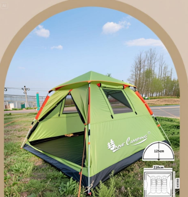 Camping tent with tarp