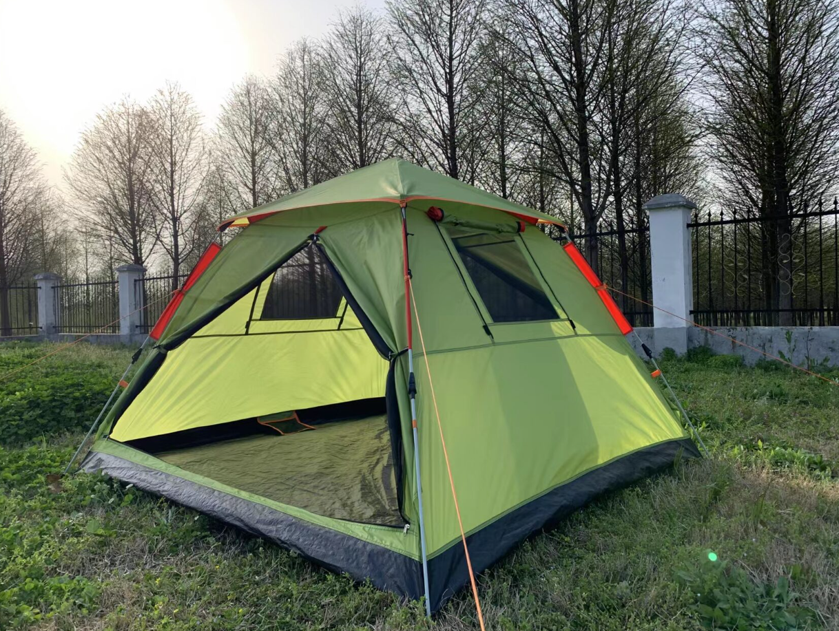 Camping tent with tarp