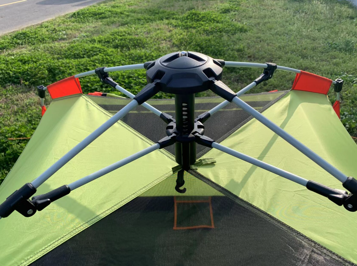 Camping tent with tarp